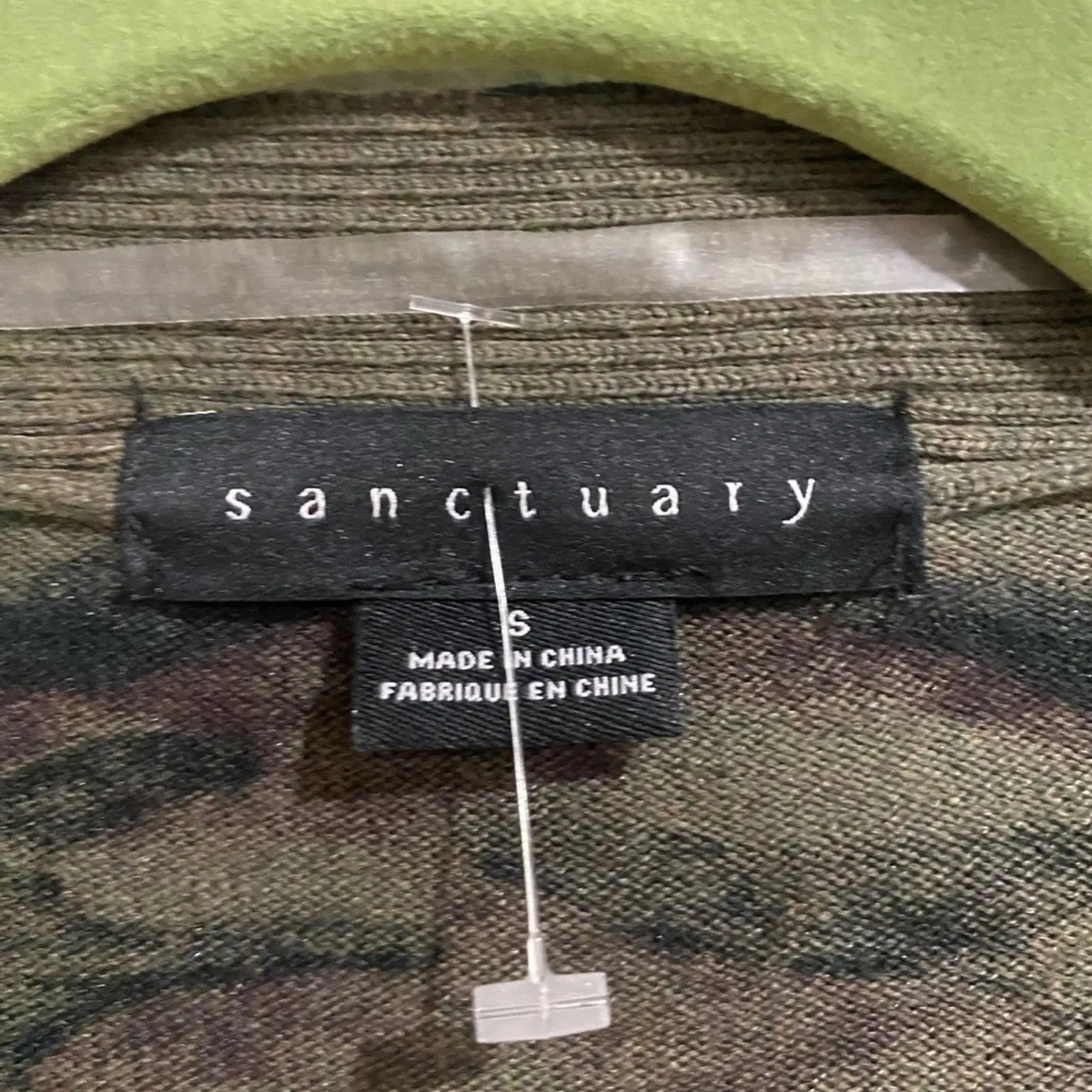 Sanctuary Army Green Camo Longline Cardigan Sz S - Image 6