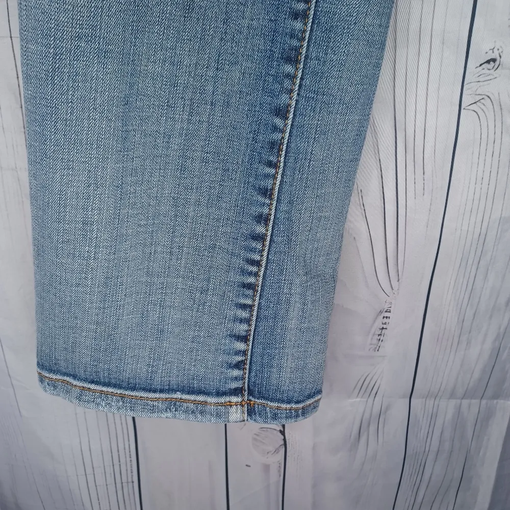 Vigoss Lightly Distressed Boot Cut Blue Denim Jeans - Image 7