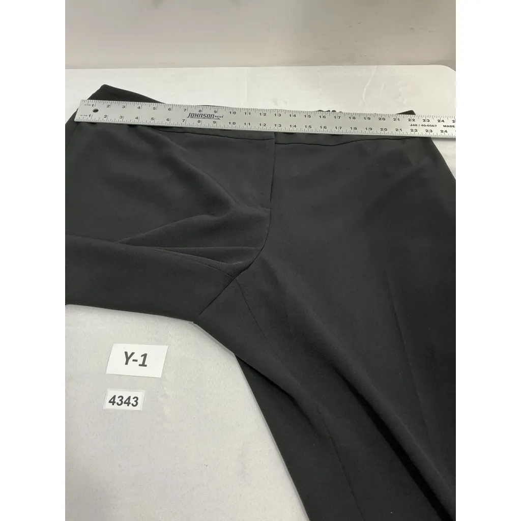 Womans Le Suit Woman Dress Pants 22 W Black Zip Clasp Front Close Elastic - Image 6