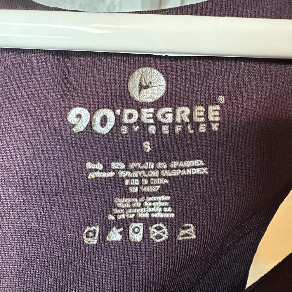 90 DEGREE BY REFLEX Long Line Full Zip Sports Bra Purple - Image 4