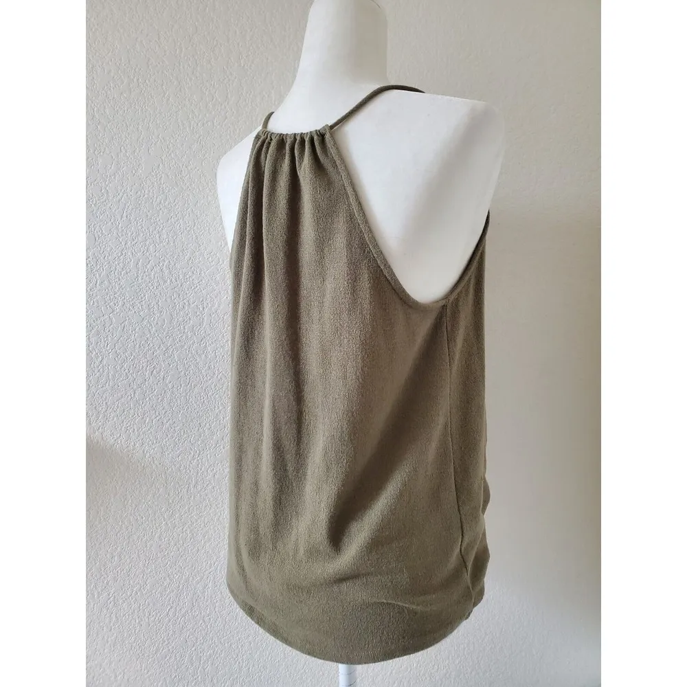 Blue Rain Women Small Green Sleeveless Blouse Tank‎ Top Tortoise Accent &… - Image 5