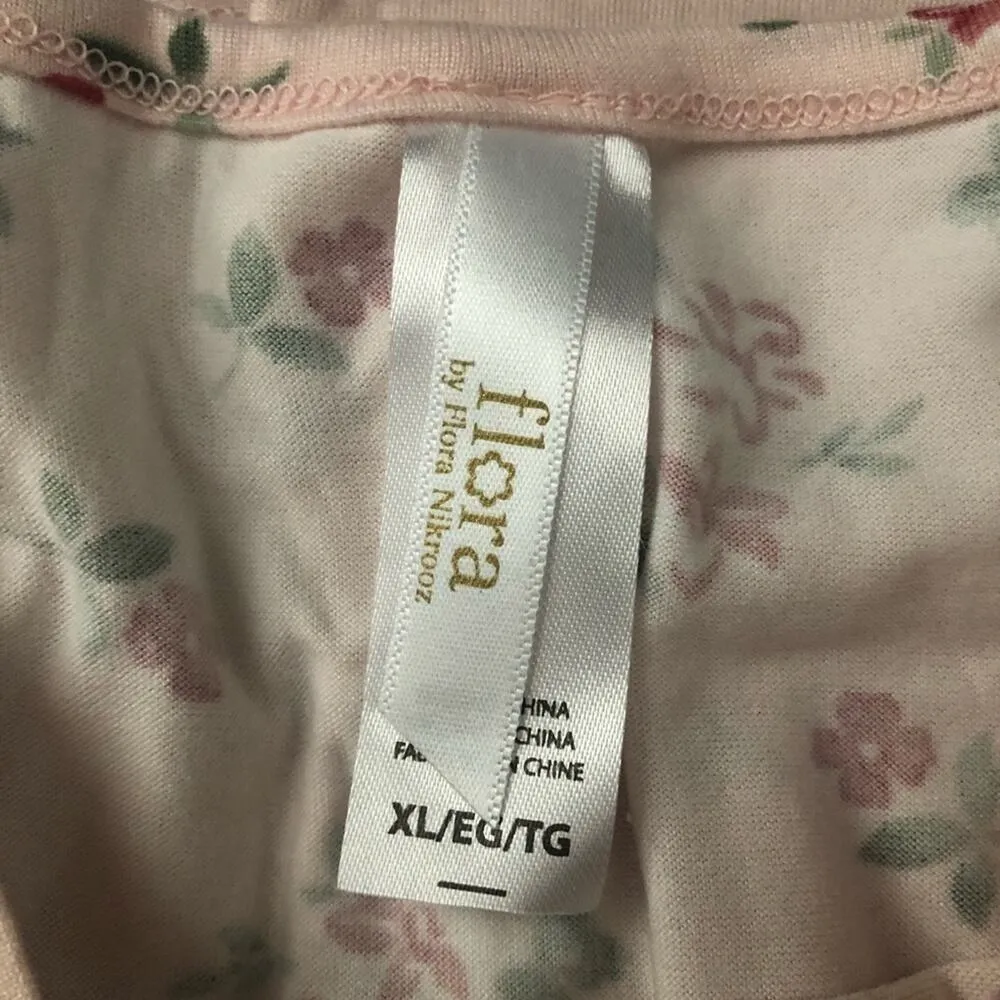 Flora Nikrooz Pink Floral Print Tank Top and Shorts 2 Piece Pajama Set NEW - Image 5