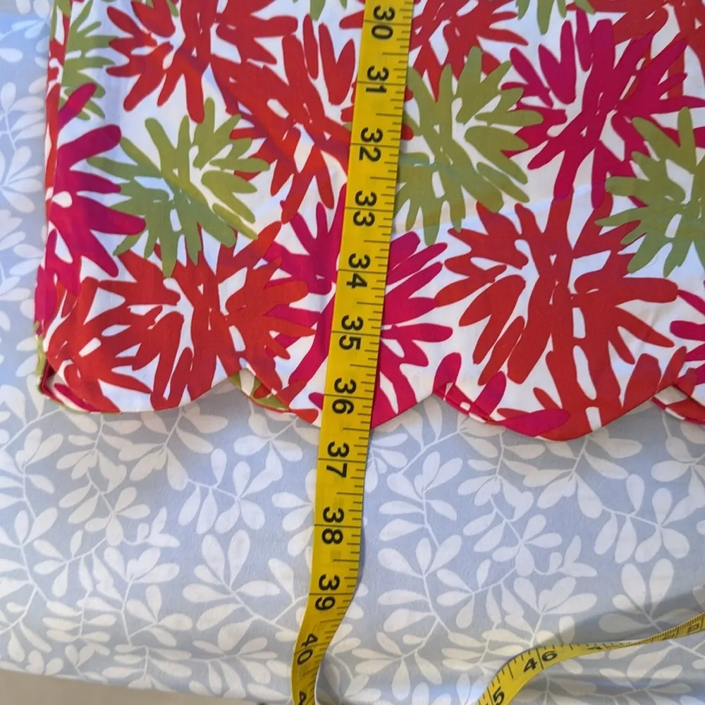 Pappagallo Pink and Green Halter Sundress Size 8 - Image 4