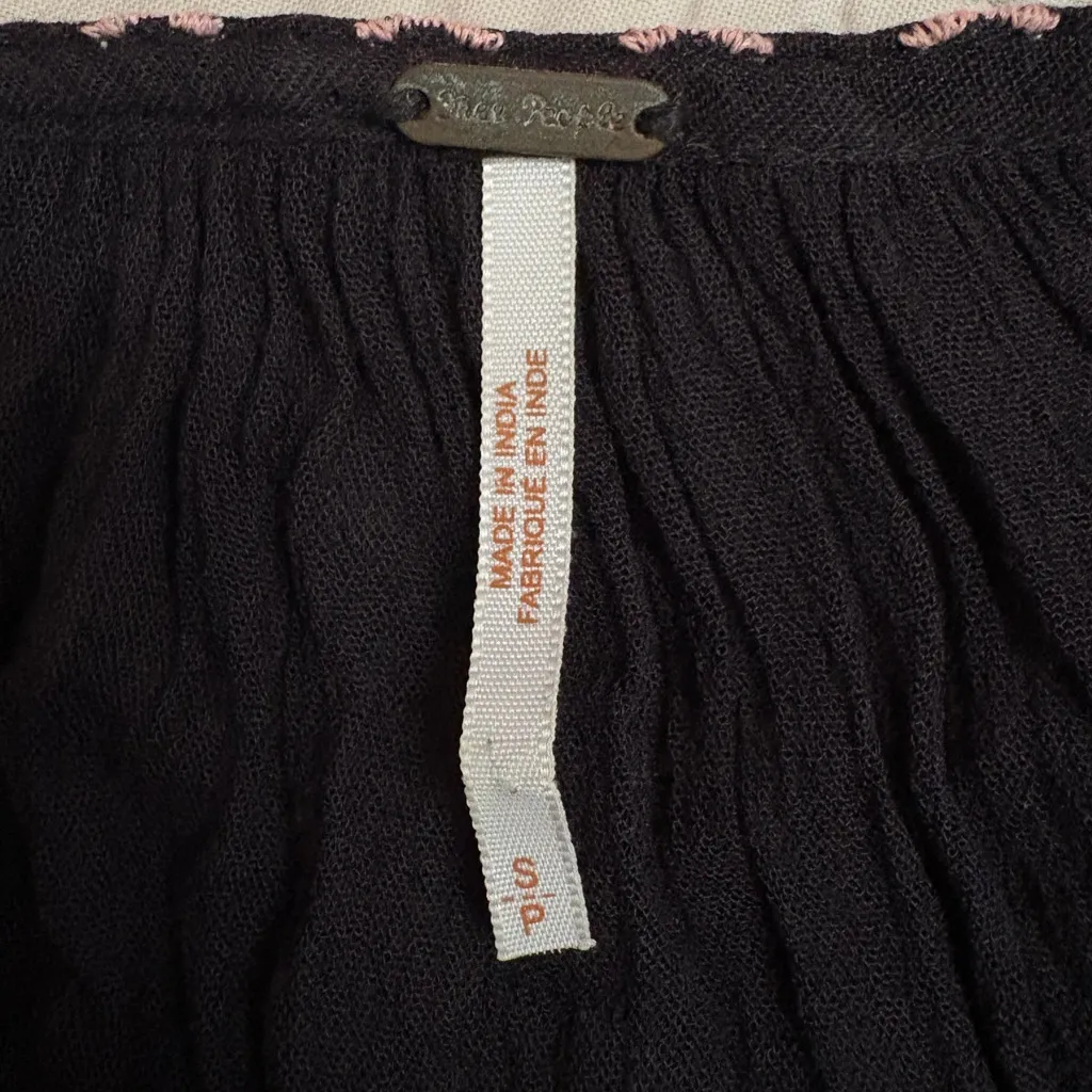 Free People Wild Horses Embroidered Long‎ Sleeve Mini Dress Size Small EUC - Image 5