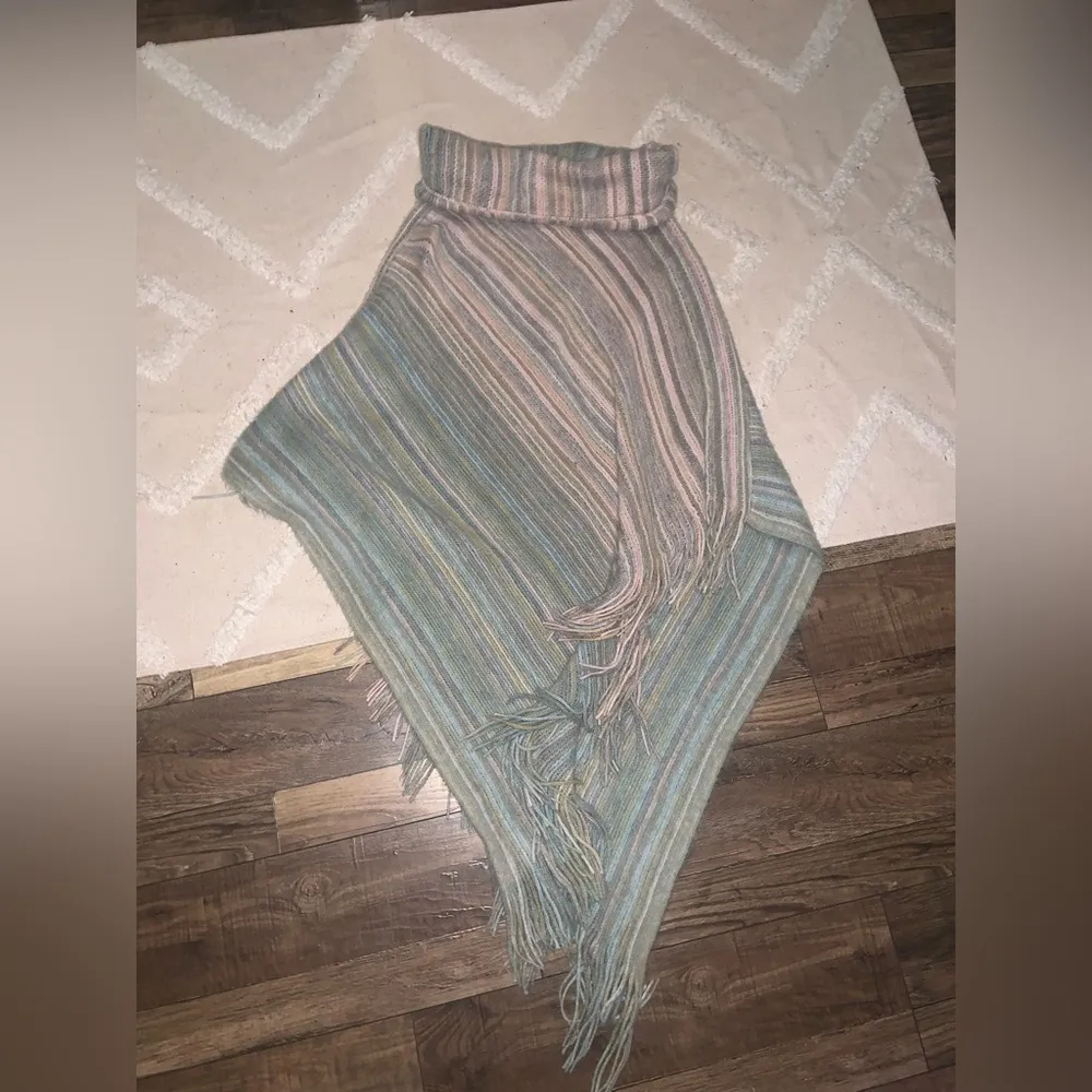 Anthropologie Saturday Sunday Women Vera Fringed Poncho Multicolor One Size $98 - Image 4