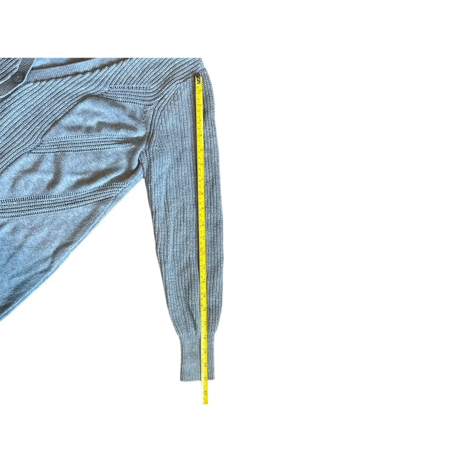 Victoria’s Secret Blue/Gray Cardigan Sweater‎ Women’s Size Small Cotton/Cashmere - Image 7