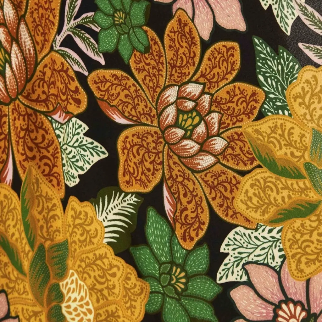 FARM Rio Anthropologie  Black Garden Maxi Dress fall colors sz S - Image 10