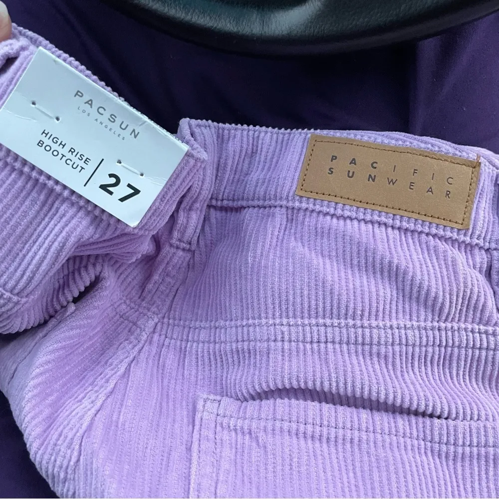 Pacsun Lilac corduroy high waist flare jeans - Image 4