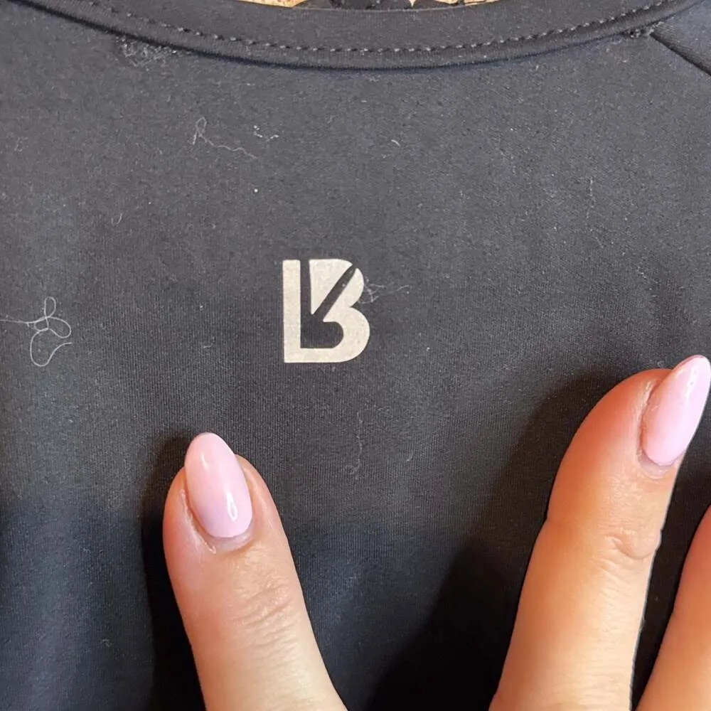 Buffbunny Collection Black Long Sleeve Crop Top Quarter Zip Size Medium‎ - Image 4