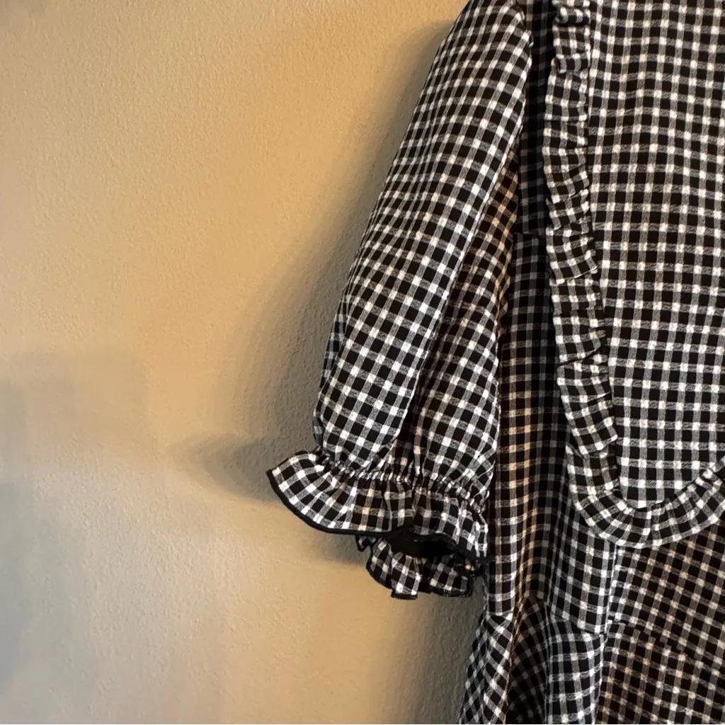 Miss Selfridge Black‎ and White Gingham Mini Dress - Image 4