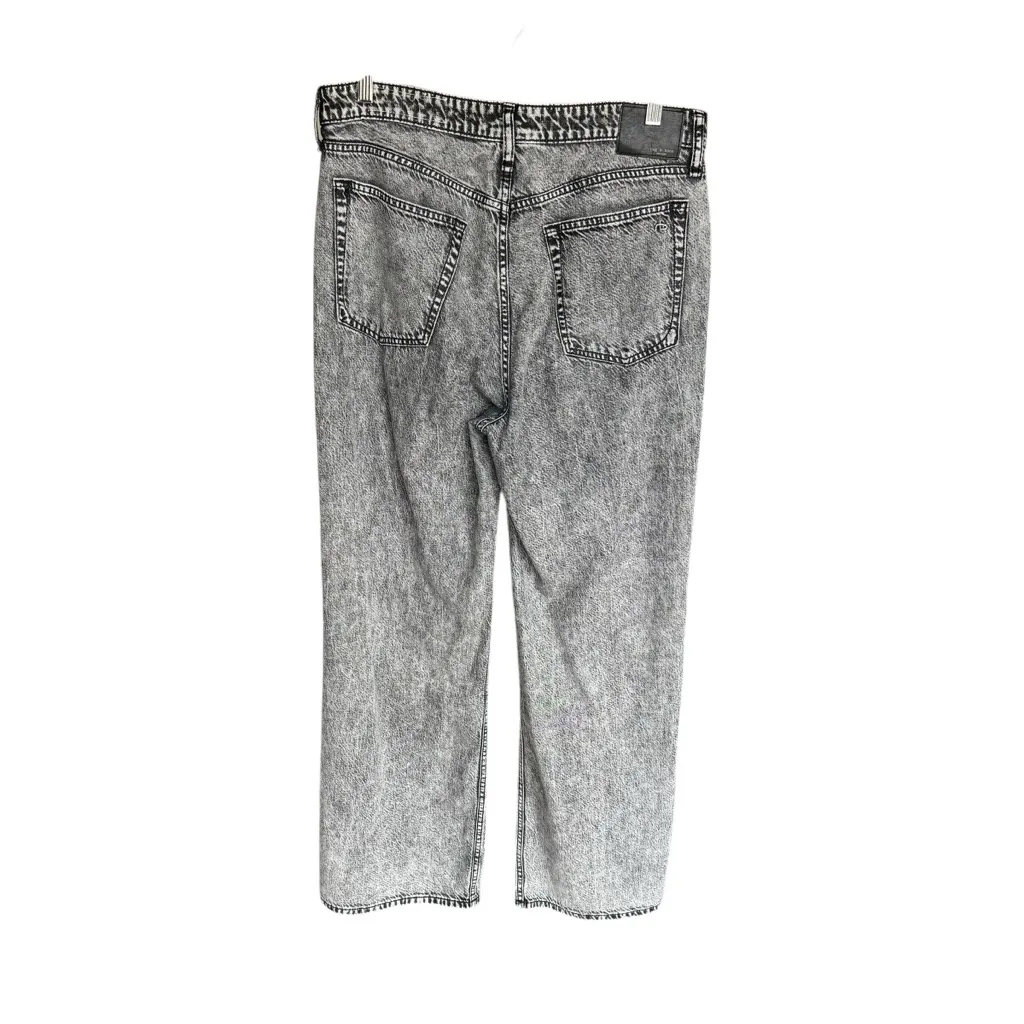 Rag & Bone - Logan Featherweight Mid-Rise Wide Leg Jeans Slate Grey Sz 28 - Image 6