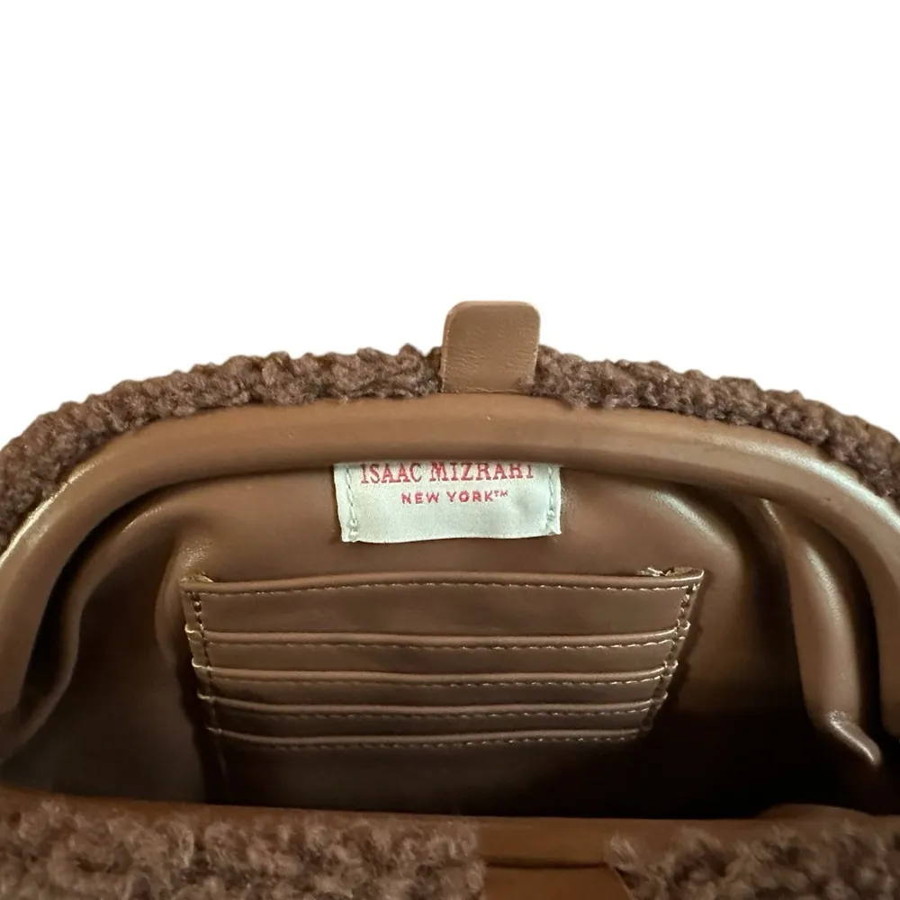 Isaac Mizrahi Deep Mauve Crossbody Bag, and Coin Purse with Sherpa Texture NWOT - Image 7