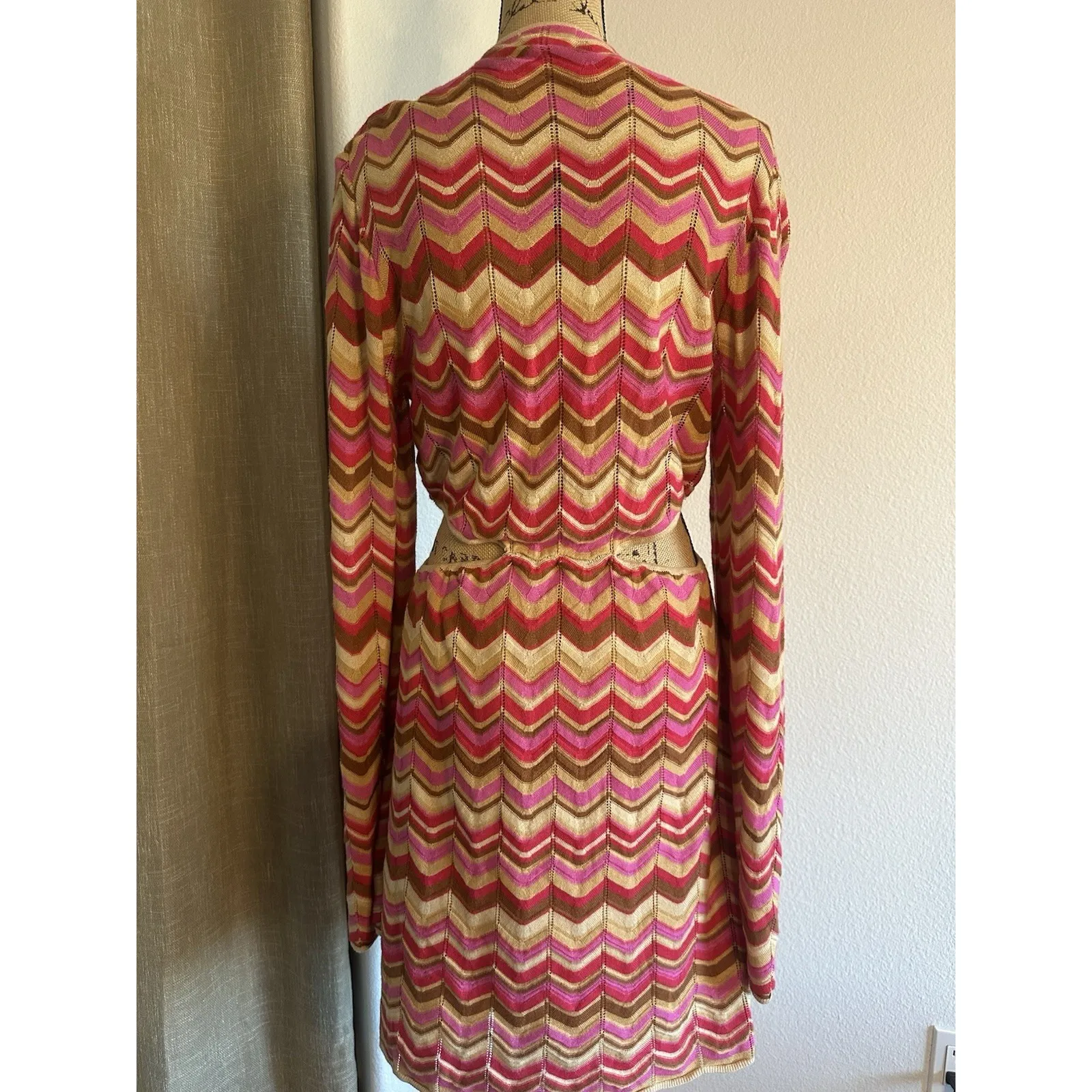 Show Me Your MuMu Go Out Carlo Cut Out Mini Dress Retro Disco size XL - Image 6