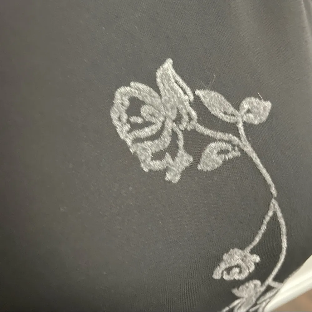 Vintage Y2K Byer Too Dress Maxi Floral Square High Neck Spaghetti Straps Black Size M - Image 4