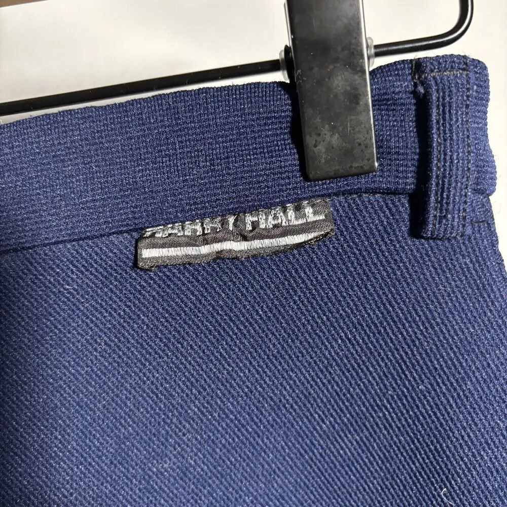 Vintage Harry Hall Navy Blue Breeches Womens 27 Leather Patches Riding Pants - Image 3