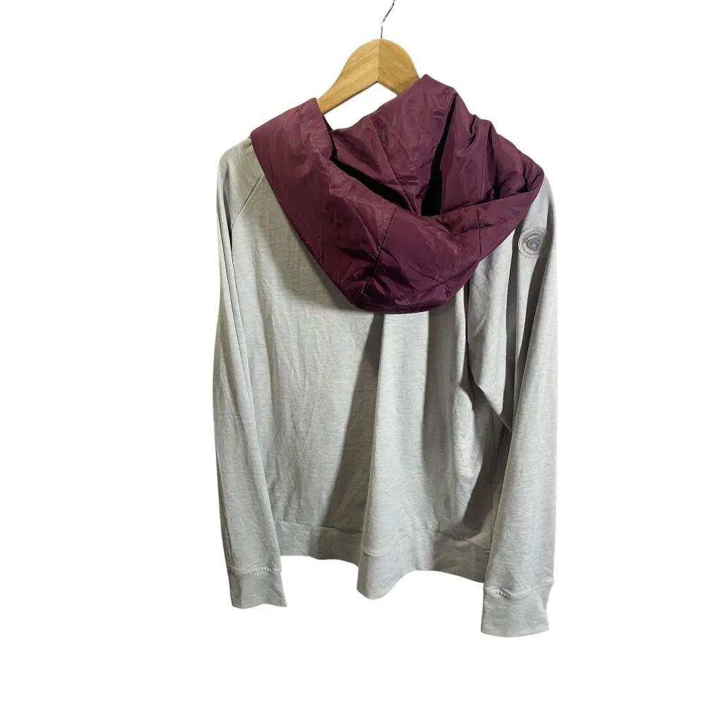 Colosseum Womens Quilted Zip Hoodie Jacket XX-Large Virgina Tech Burgundy/Gray - Image 5