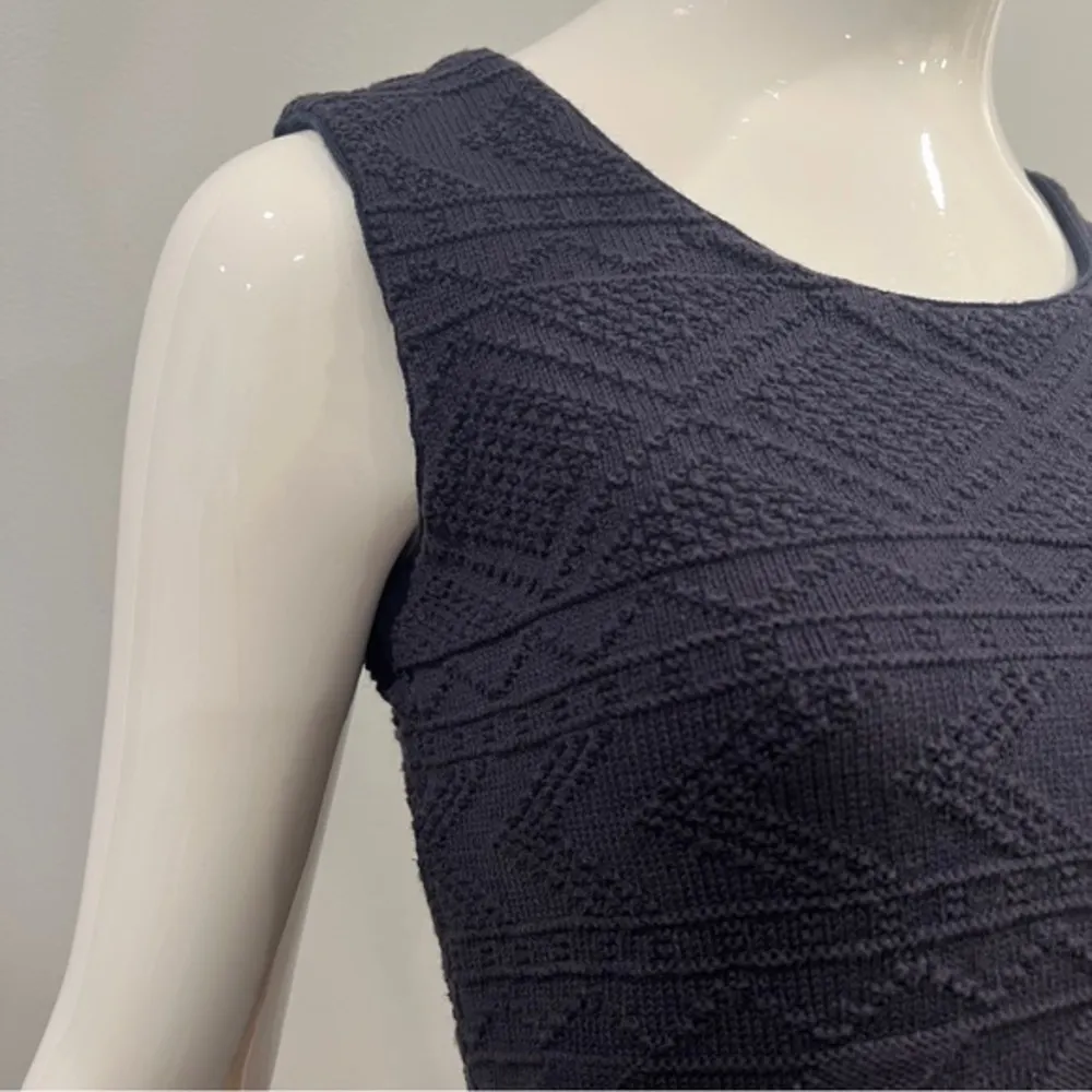 Maje Knit Tank Top in Blue - Image 4