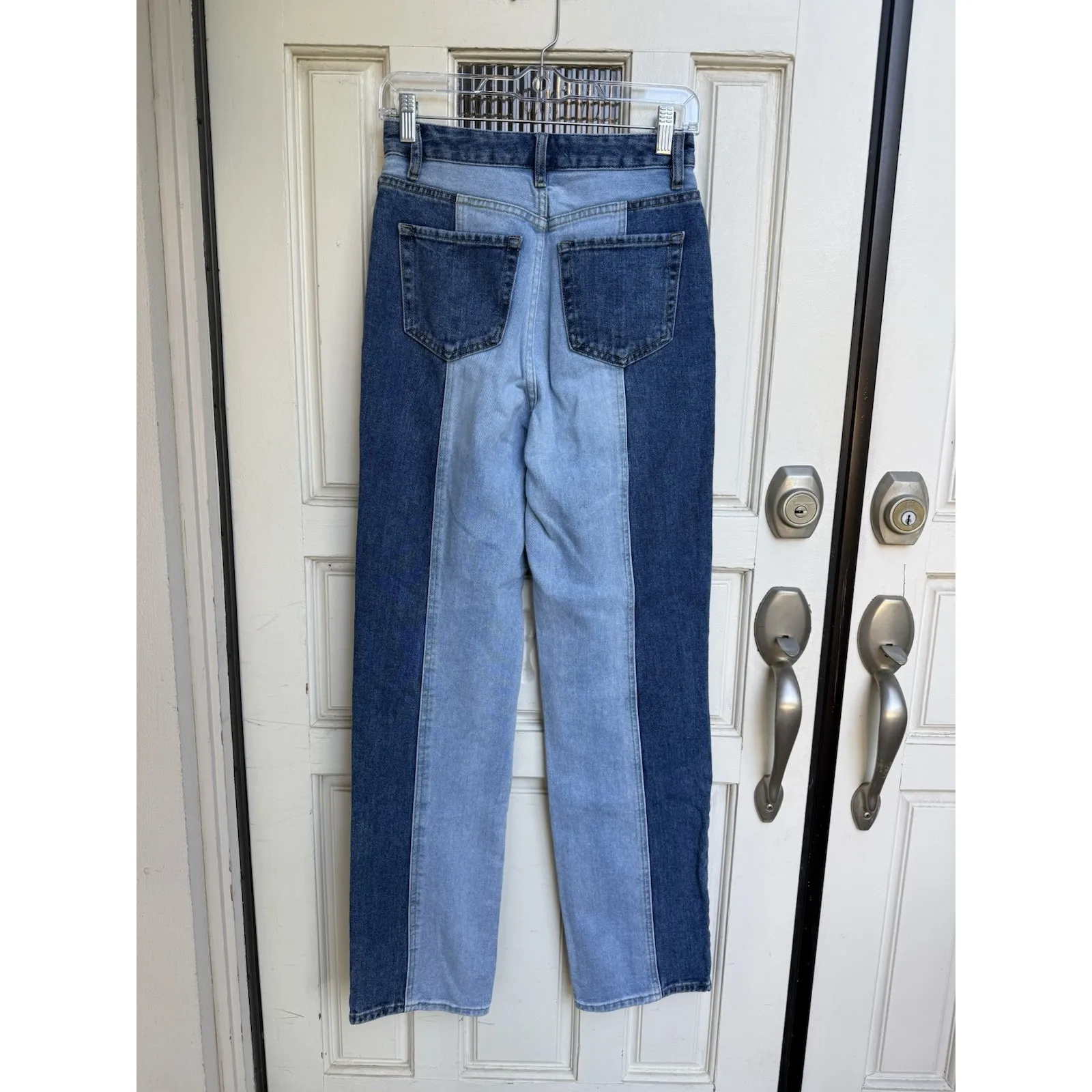 PacSun Jeans Women's Size 25 Blue 90s Boyfriend High Rise‎ Two-Tone Baggy Loose - Image 2