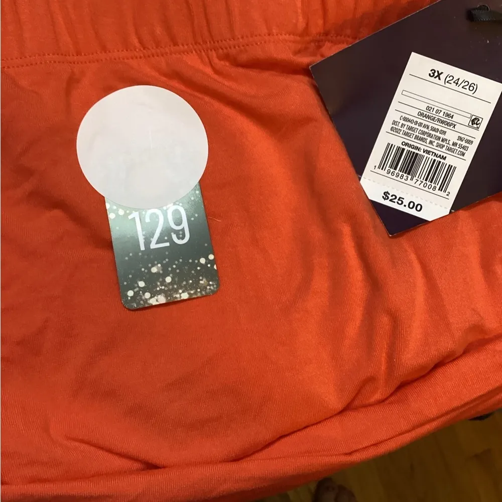 Orange elastic wrap skirt - Image 2