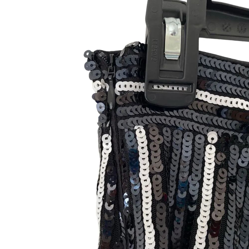 & Other Stories Striped Sequin Lounge Pants NWTS Black White size 6 - Image 7