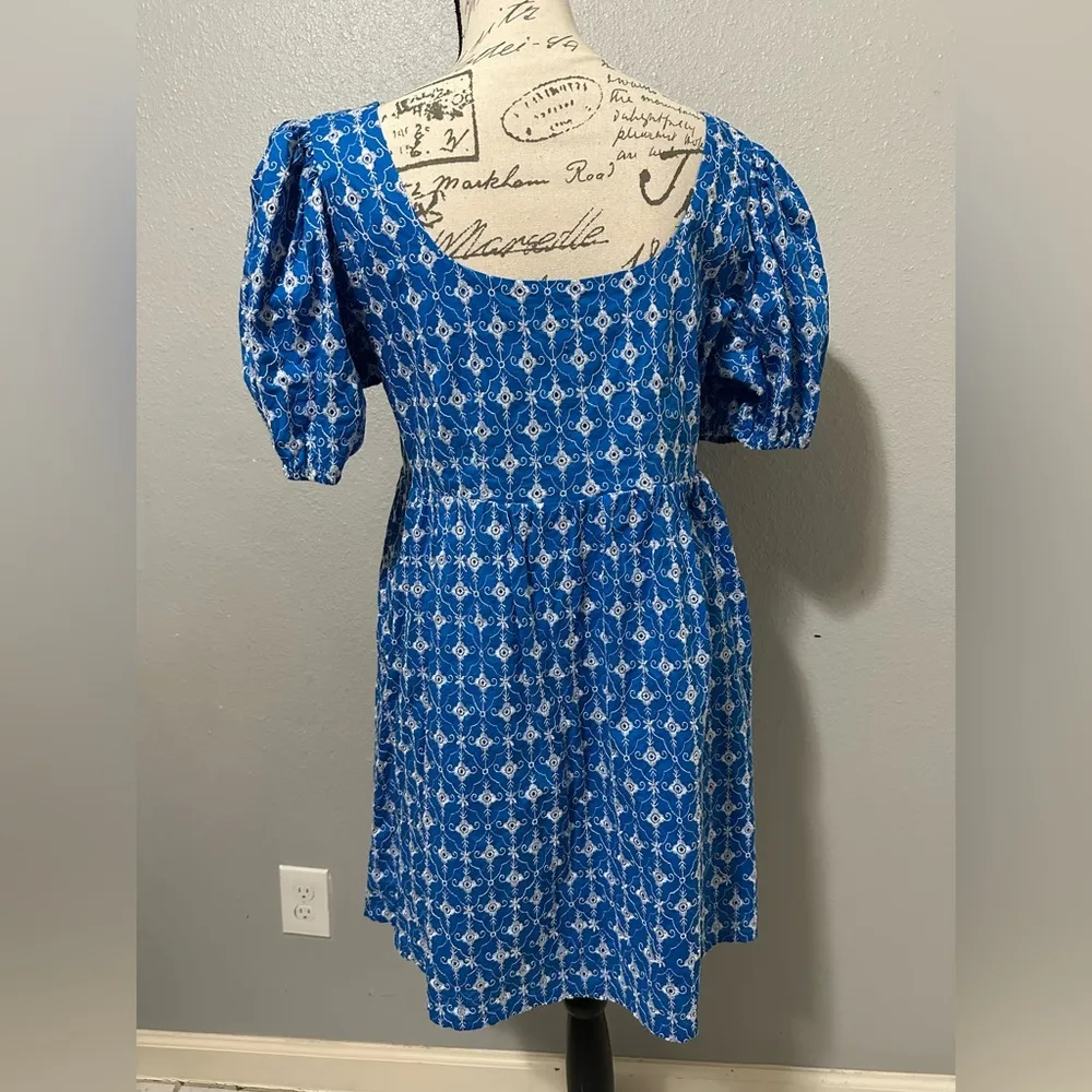 Eyelet Mini Dress - Image 4