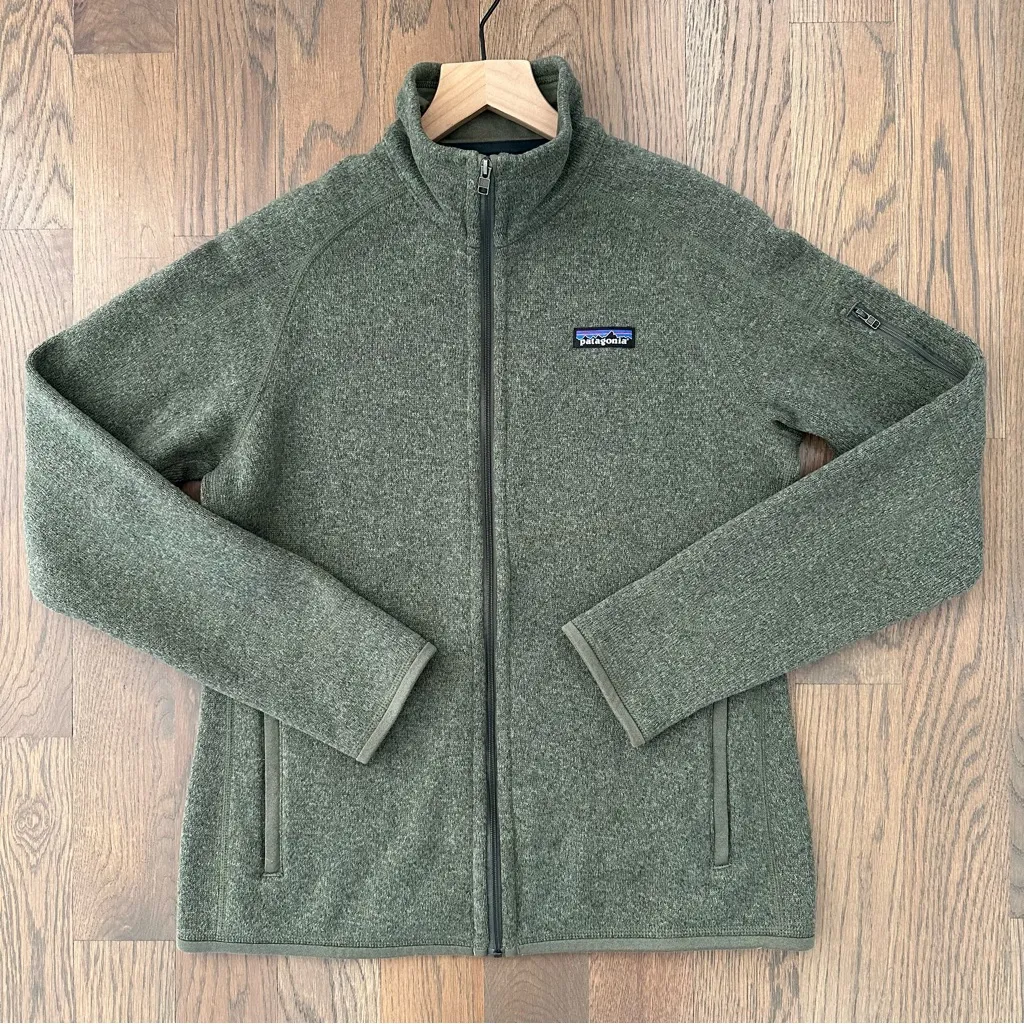 EUC Patagonia Women's Better Sweater Full Zip Fleece Jacket Industrial Green M - Image 5