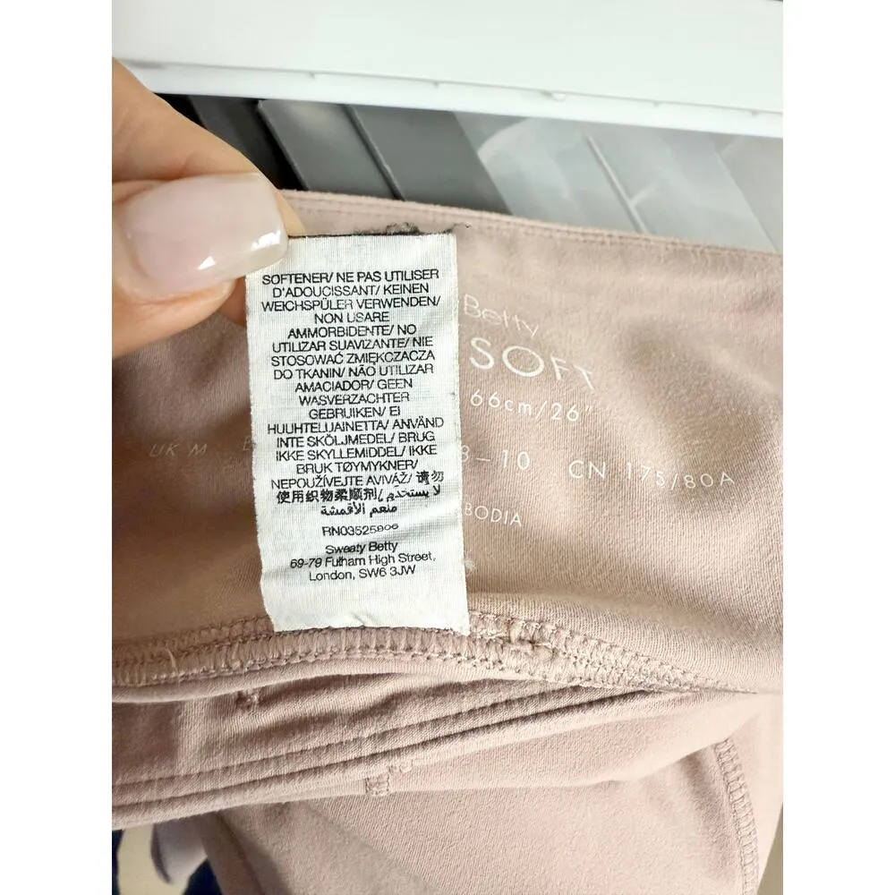 Sweaty Betty Super Soft Full Length Workout Yoga Leggings Ash Pink Women US 8-10 - Image 7