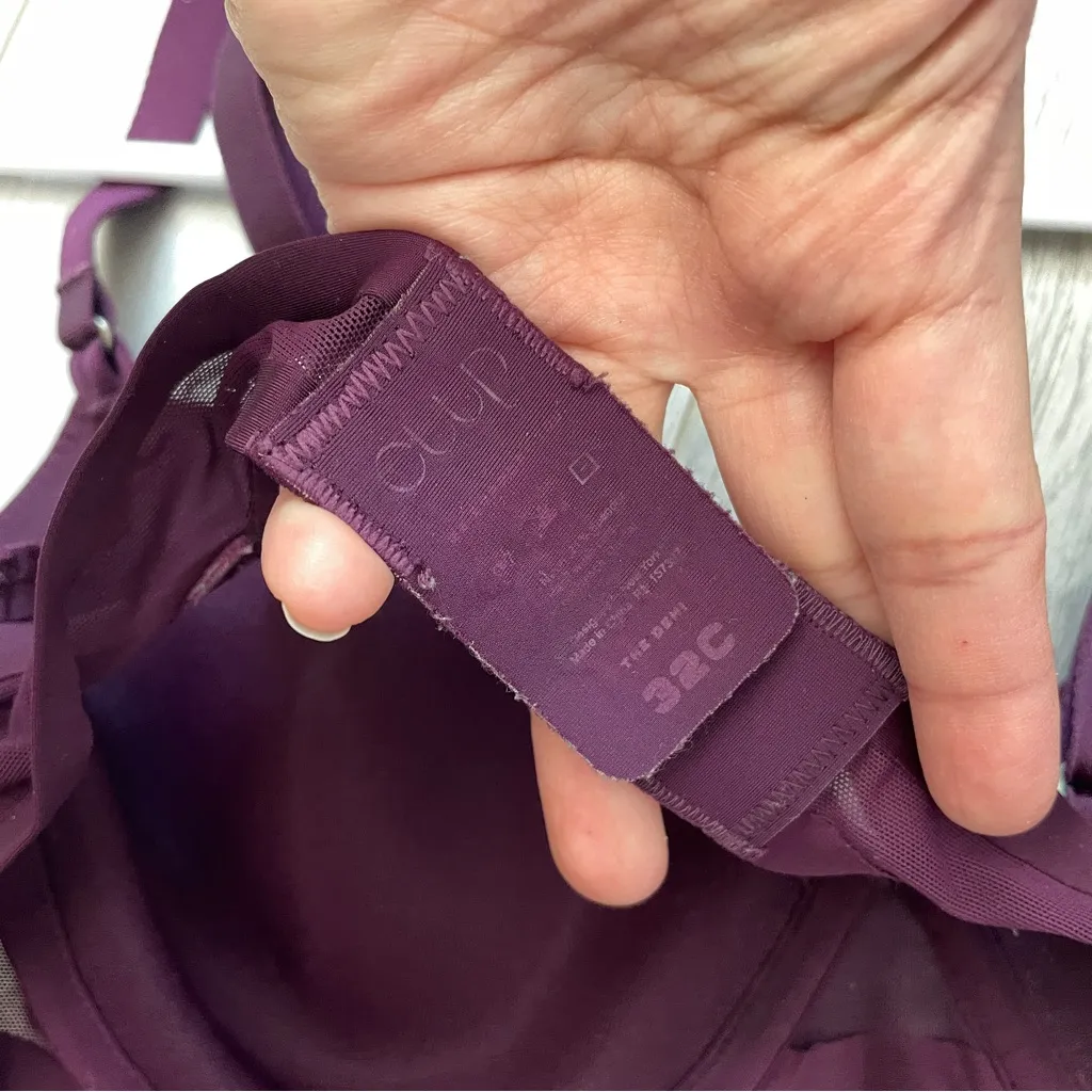 CUUP Demi Bra tshirt everyday womens Purple (size 32C) comfy casual dark - Image 3