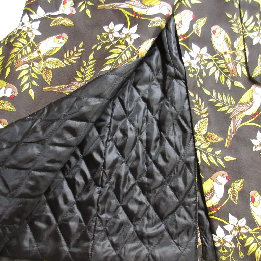 NWT Bright & Beautiful Collectif Caron in Brown Bird Jacquard Coat L / US 10 - Image 8