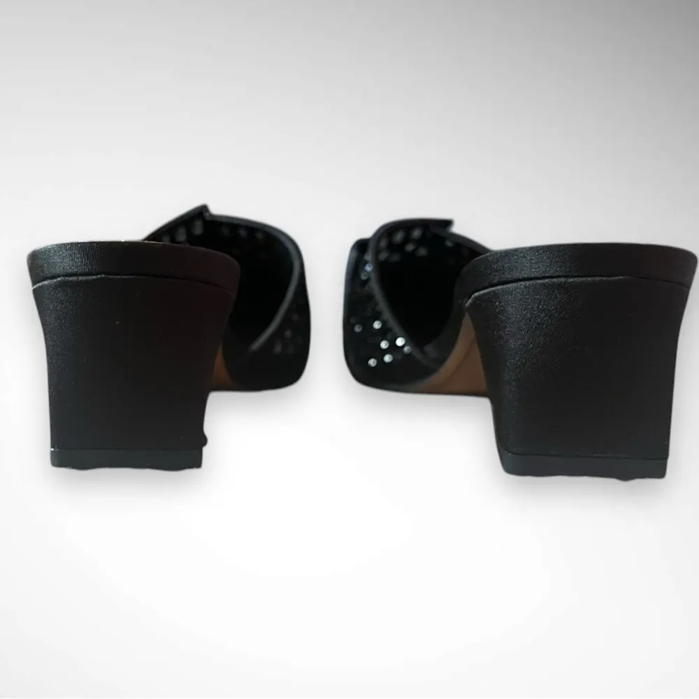 J. RENEE Black Randa Satin Pointy Toe Mule Sandal W/ Bow Detail Size 7.5 | NWOT - Image 6