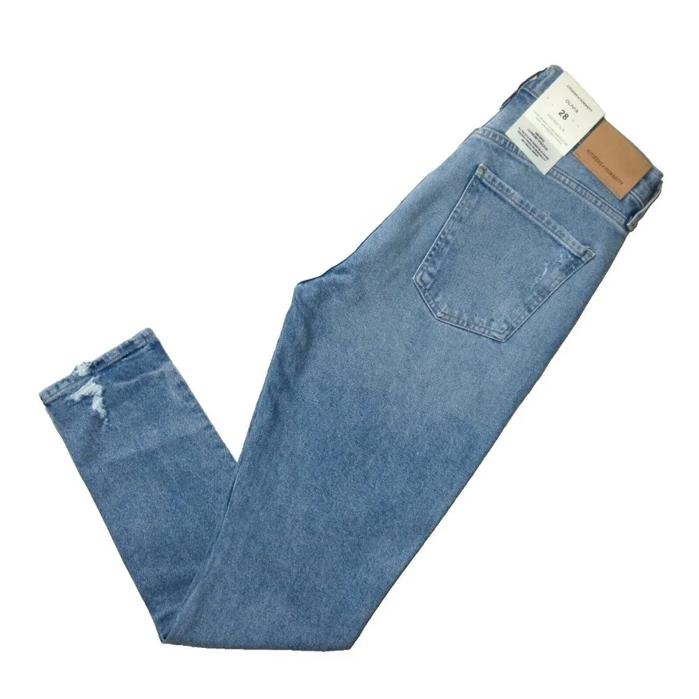 NWT Citizens of Humanity Olivia Zip in Santorini High Rise Slim Stretch Jeans 28 - Image 3