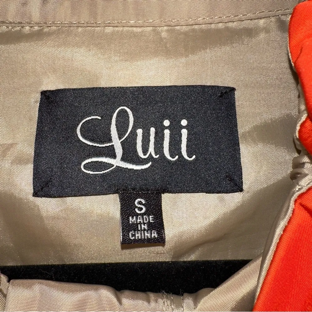 Luii by Anthropologie Jacket Womens Tan Small High Neck Parka Raincoat - Image 2