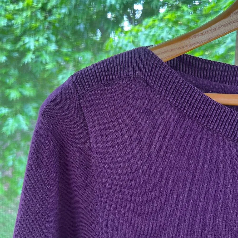 41 Hawthorn Women's Dark Purple Flare Sleeve Sweater Size M. NEW Size M - Image 4