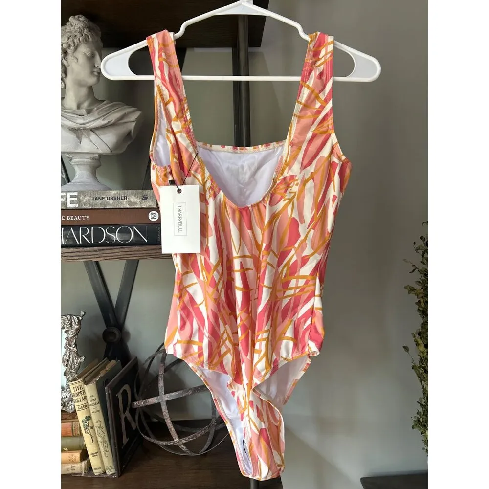 Shopbop Diarrablu Leila One Piece Swimsuit Blossom Rose Womens Size Large Pink - Image 7