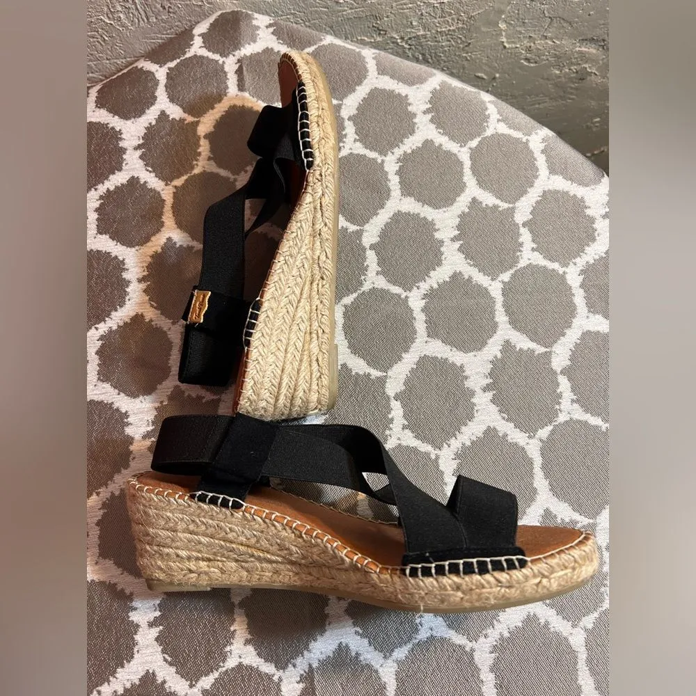 Tan and Black Toni Pons Wedge Sandals Made in Spain summer business casual beach Size undefined - Image 7