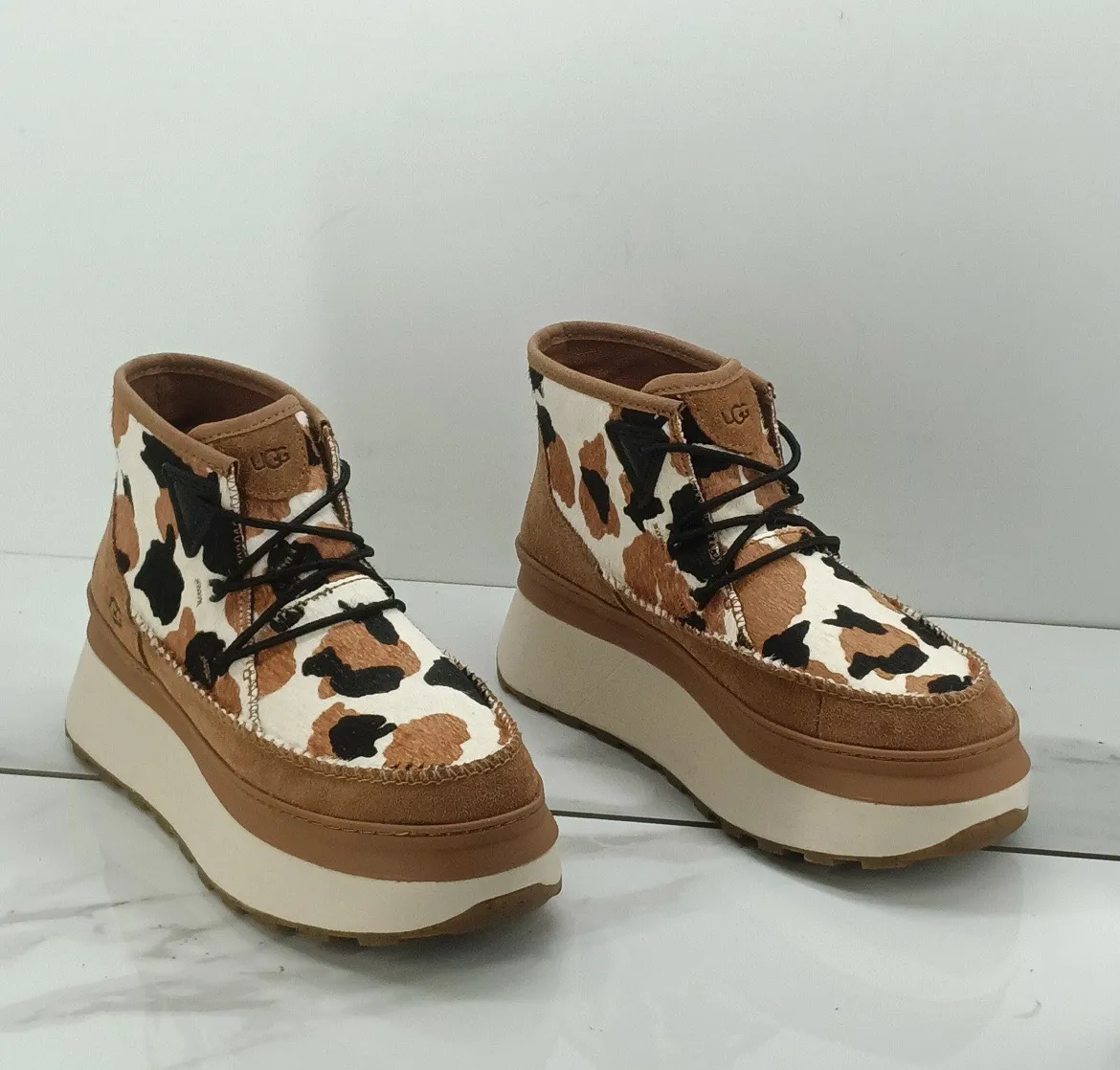 UGG MARIN Cow Printed Platform Boots - Image 10