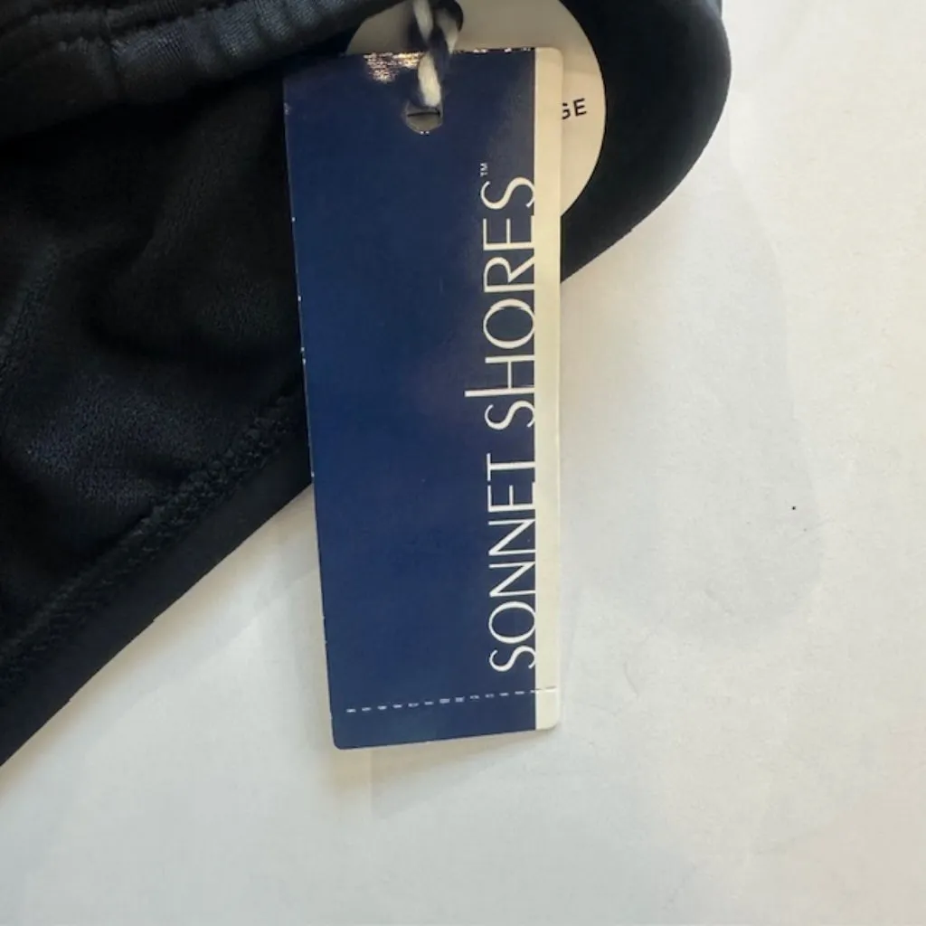 NWT! Sonnet Shores Shirred Front Women's‎ High Waist Bikini Swimsuit Bottom Sz 6 Black - Image 6
