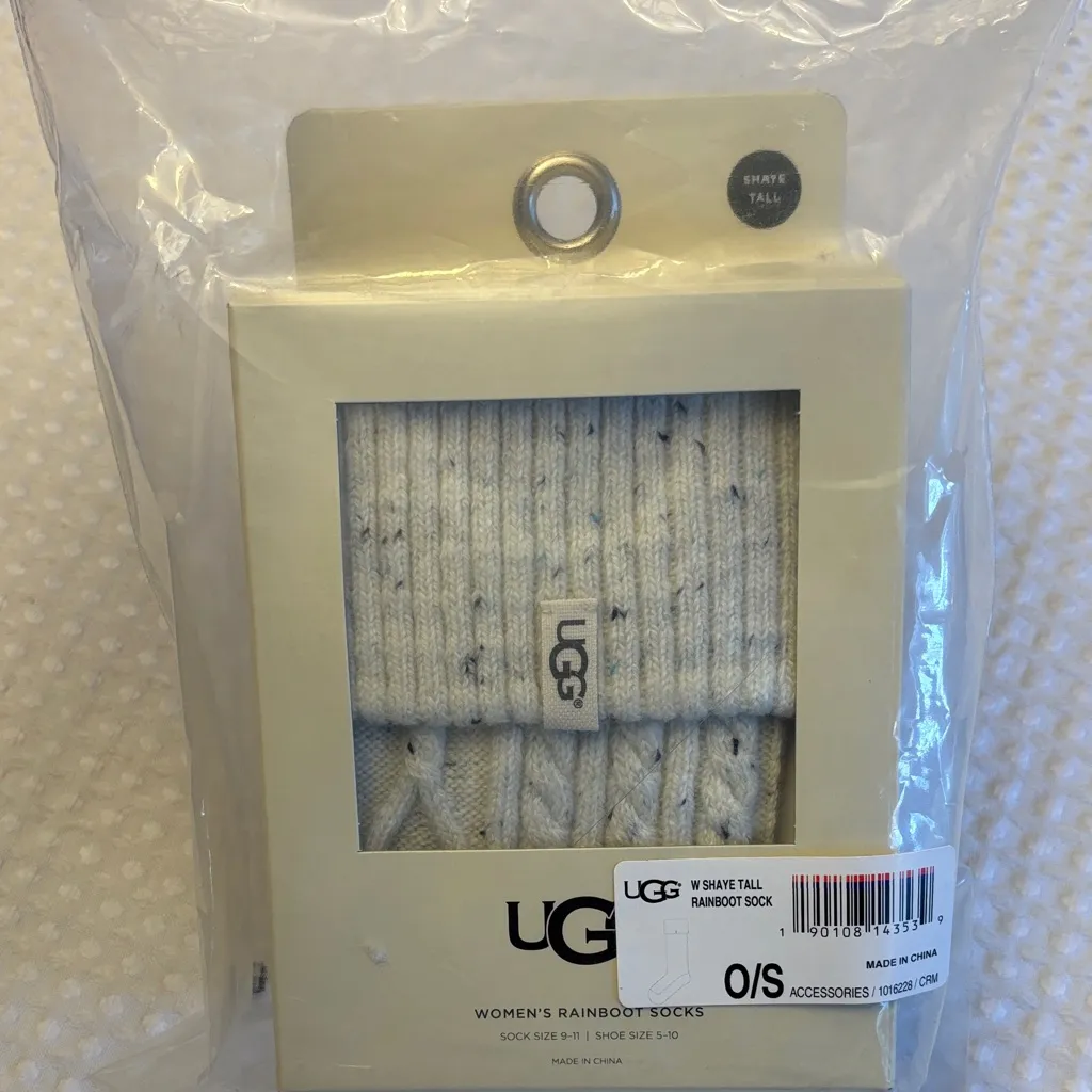 UGG Women's Knit Cream Socks - Image 6