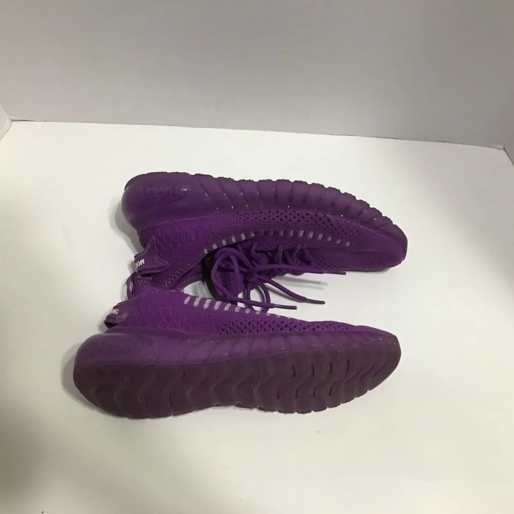 MOERDENG Women's/Men's Breathable Fashion Sneaker Running Walking Shoes Size 39 Purple - Image 7