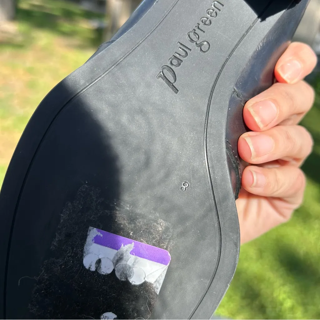 PAUL GREEN Black leather robin heeled loafers size 8‎ uk or 10.5 US - Image 9