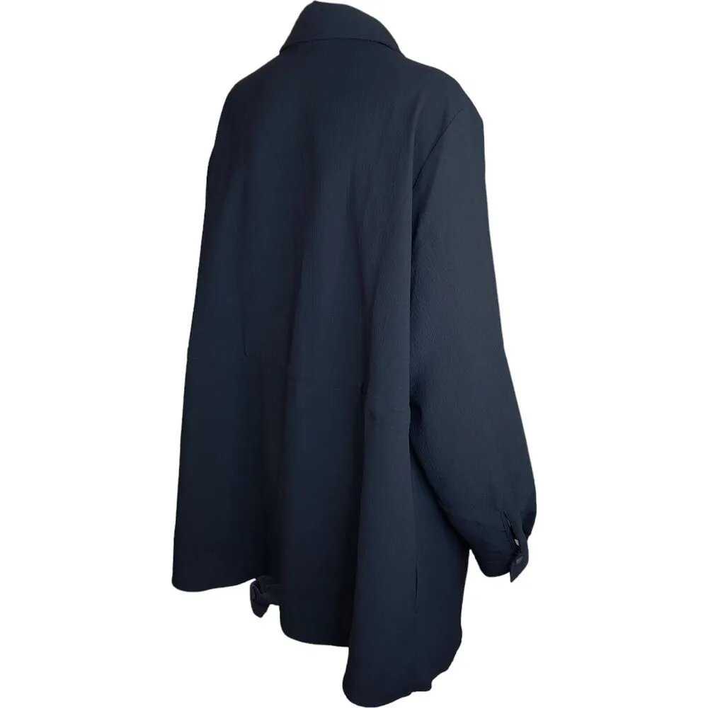 Girl With Curves Button Shirt Jacket with Adjustable Waist Black 2X NWOT - Image 9