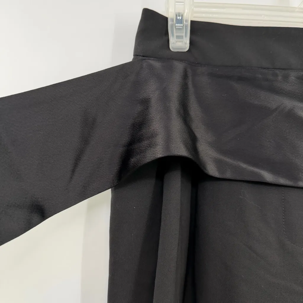 Massimo Dutti draped overlay trousers avant garde black women's US 8 EU 40 - Image 3