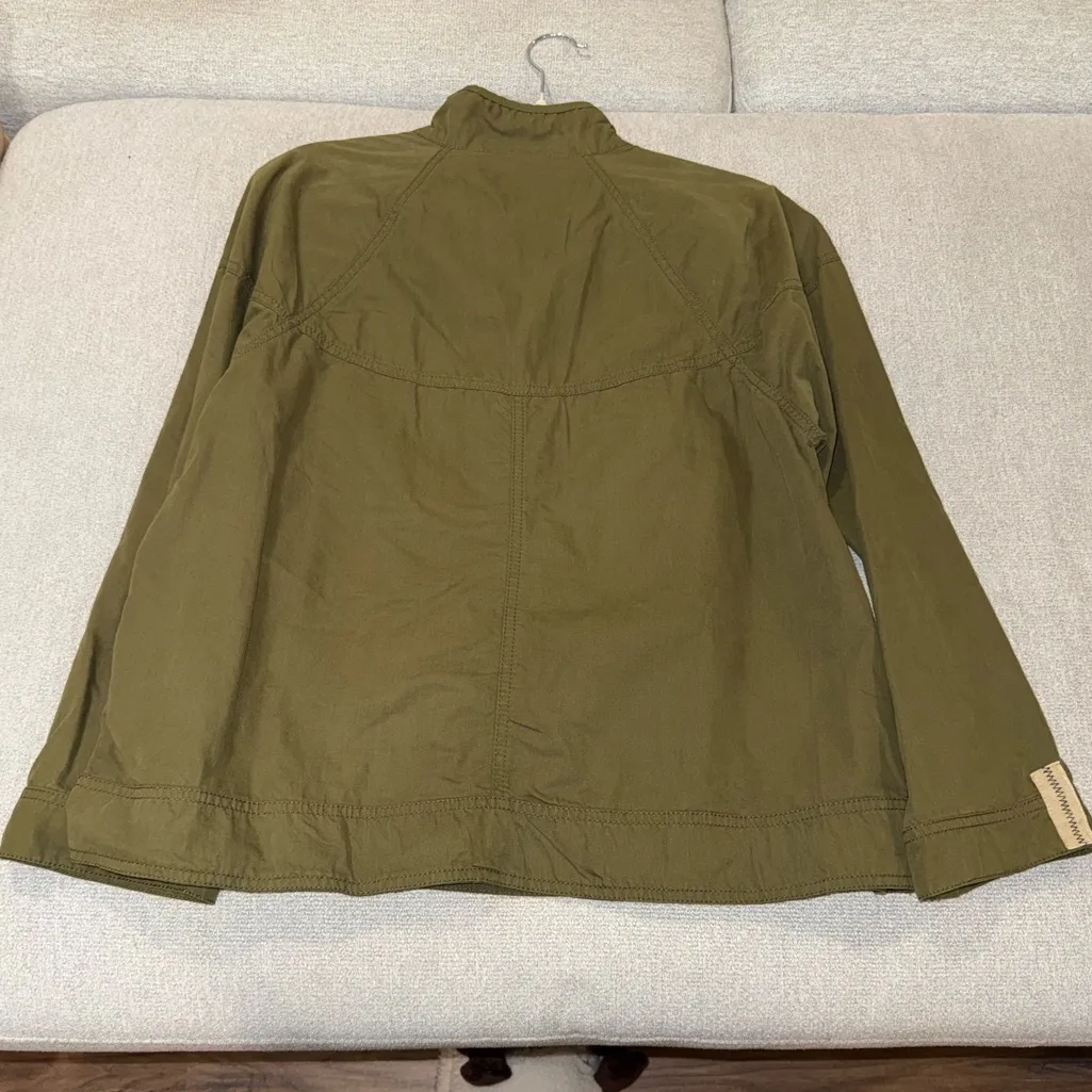 Zara Khaki Zip-Up Jacket - Image 3