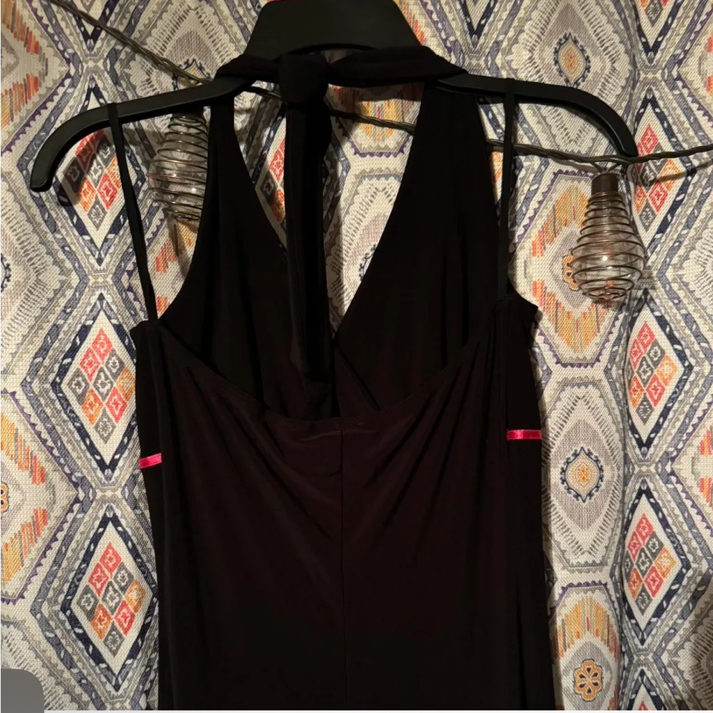 2000s Taboo Black Dress with Pink Trim - Image 6