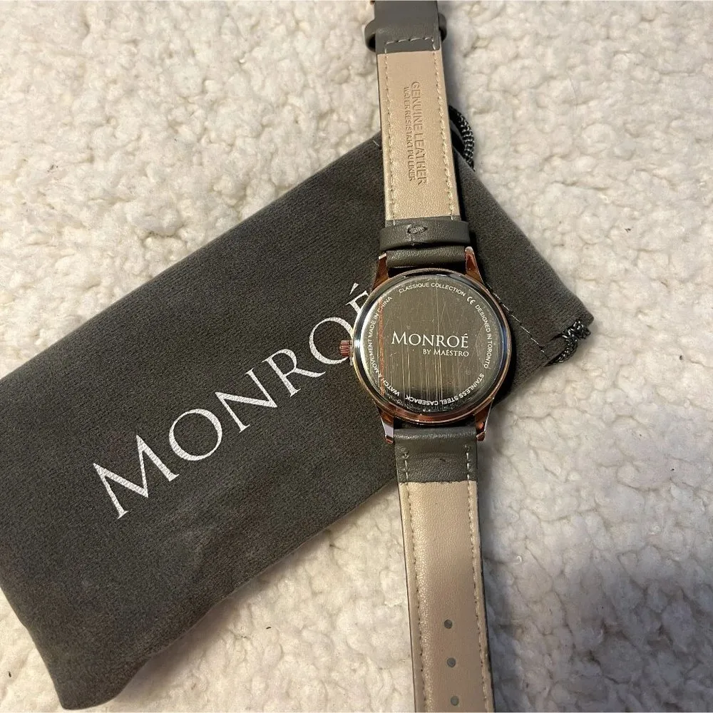 NWT Monroe Classique Rose Gold Watch with Dust Bag - Image 30