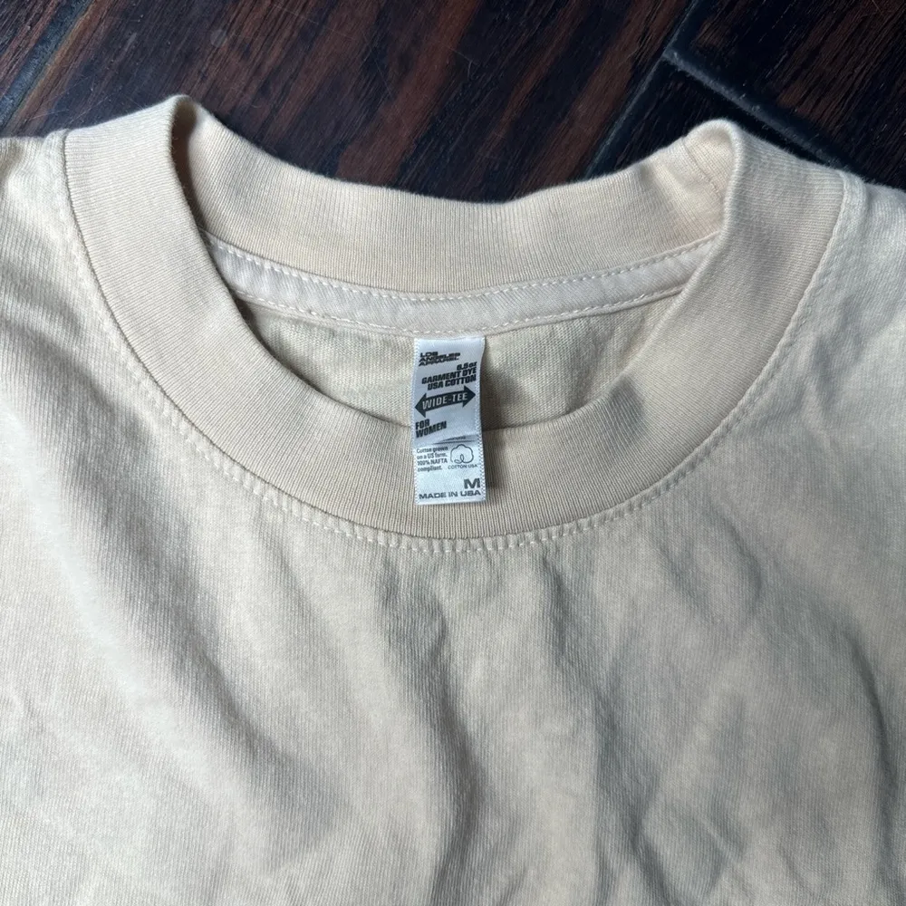Crewneck tee shirt Los Angeles Apparel/ garment dye USA cotton Wide Tee - Image 4