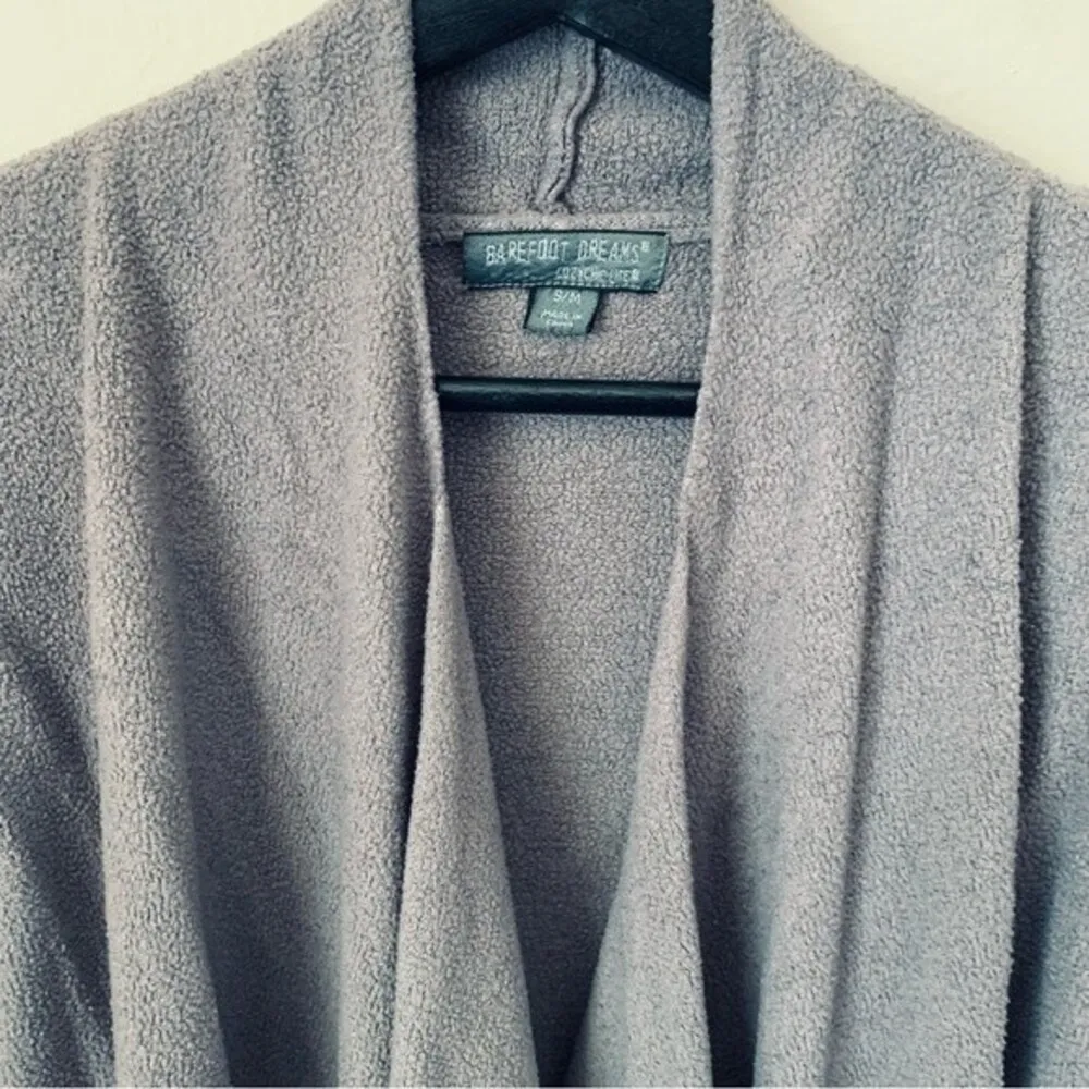 Barefoot Dreams Cozy Chic Lit Calypso Ombré Hi/lo Open Cardigan Pewter/Black S/M - Image 8