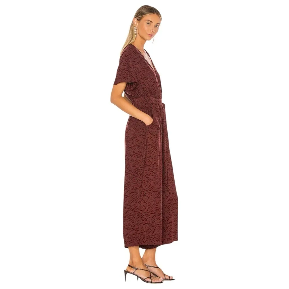Rails Jet Jumpsuit in Rust Spotted Chocolate Brown and Black‎ Women’s Size S - Image 4