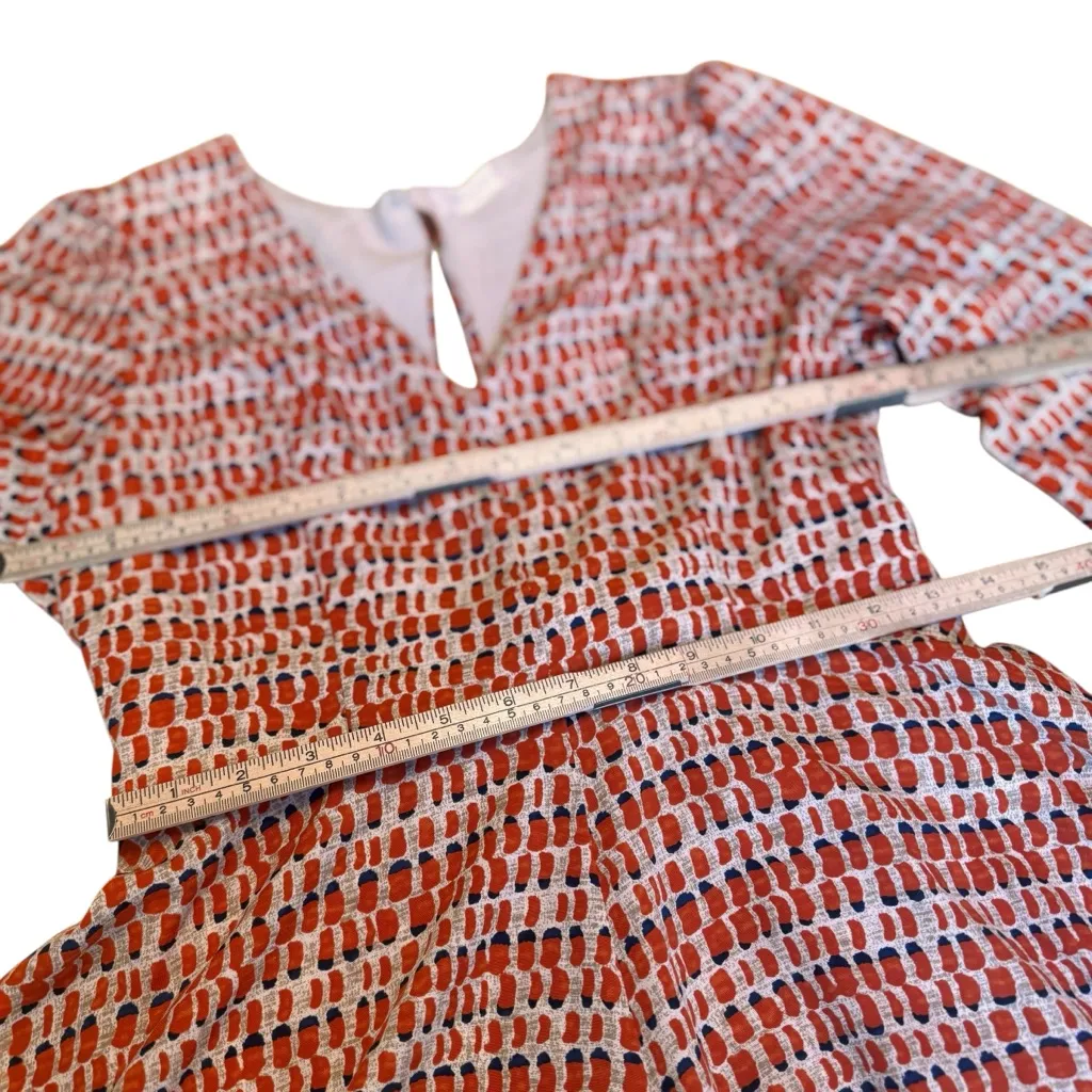 Altar’d State Orange-Red Short Jumpsuit Size M EUC Scoop Neck Flutter Sleeve Fit - Image 4