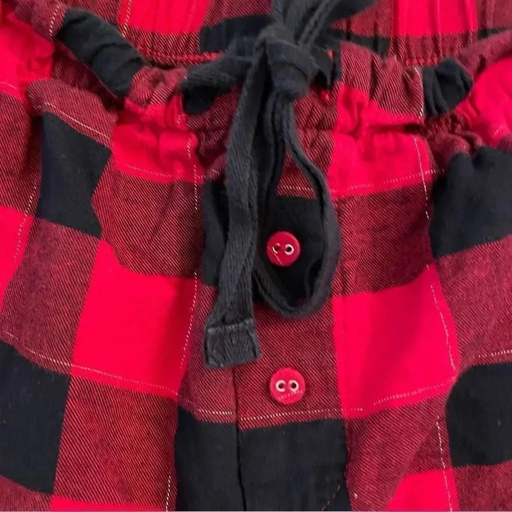 Stars Above Buffalo Plaid Ref Black Bedtime Sleepwear Short Pajama Pants SZ XS - Image 4